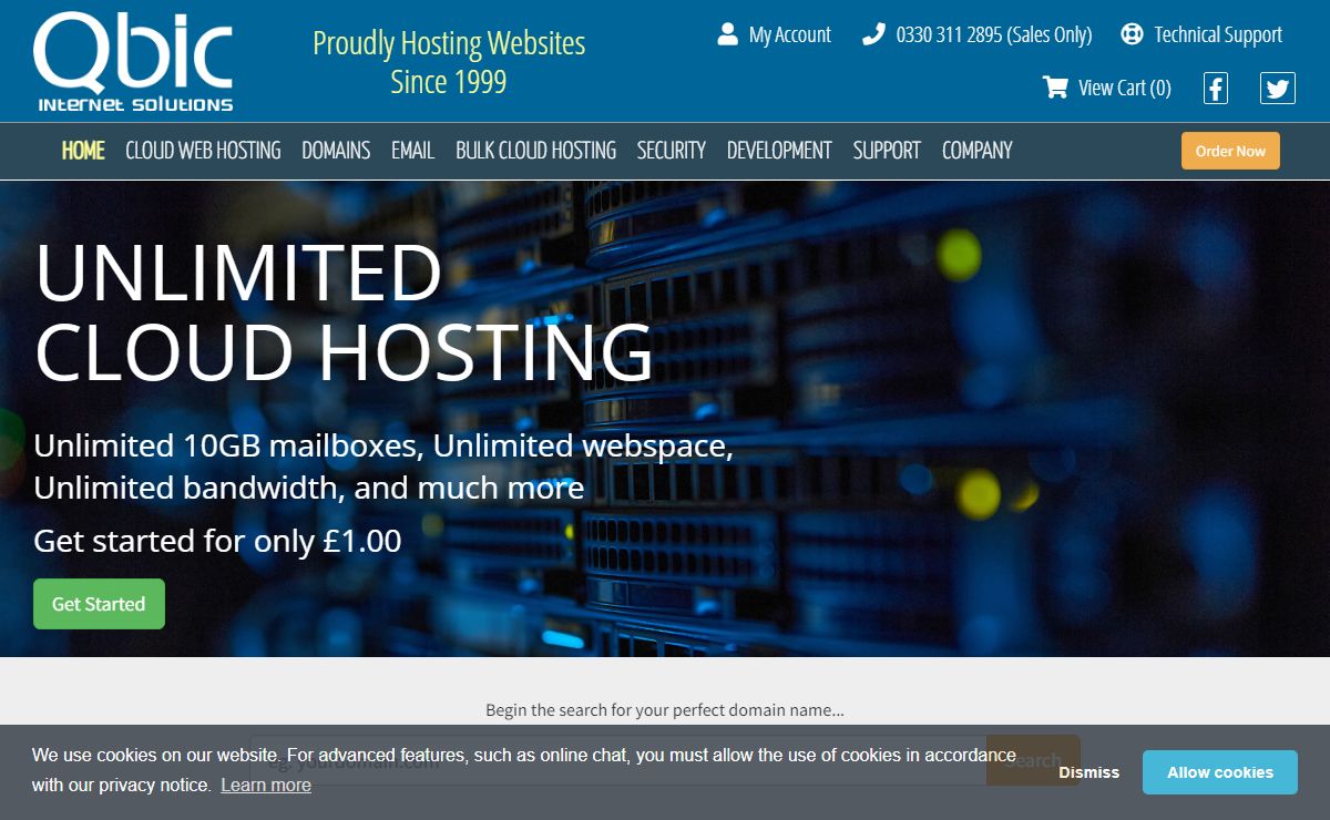 UK Web Hosting | Windows and Linux UK Hosting from Qbic Internet Solutions