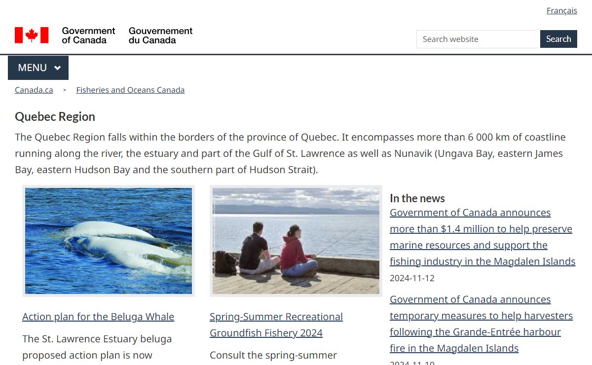Quebec Region | Fisheries and Oceans Canada