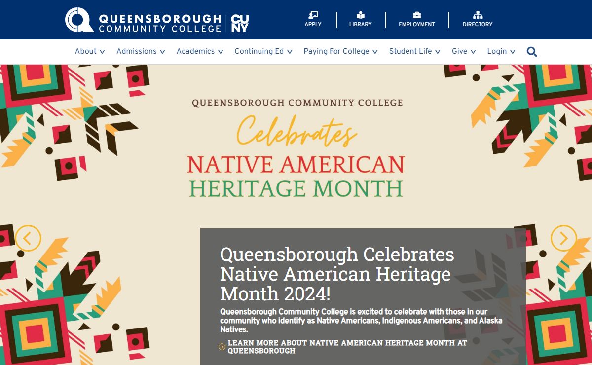 Website for Queensborough Community College