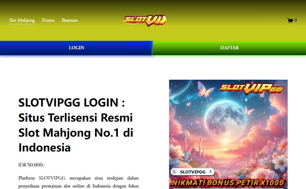 SLOTVIPGG LOGIN : Situs Terlisensi Resmi Slot Mahjong No.1 di Indonesia