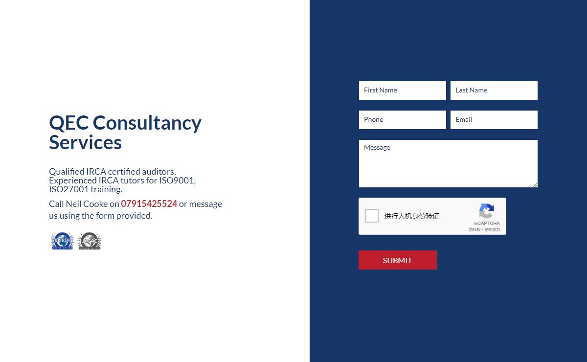QEC Consultancy Services | Qualified IRCA certified auditors
