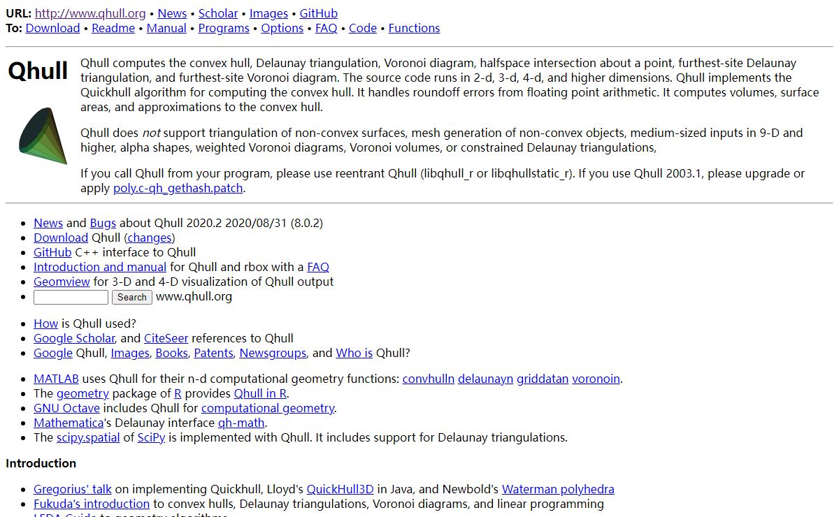 Qhull code for Convex Hull, Delaunay Triangulation, Voronoi Diagram, and Halfspace Intersection about a Point