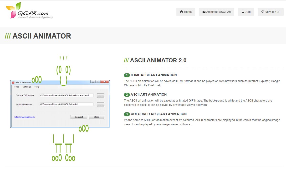 ASCII Animator Download - Animated ASCII Art Converter
