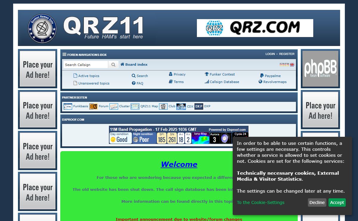 QRZ11-Forum - Index page