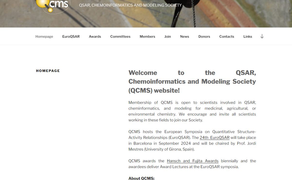 QCMS – QSAR, CHEMOINFORMATICS AND MODELING SOCIETY