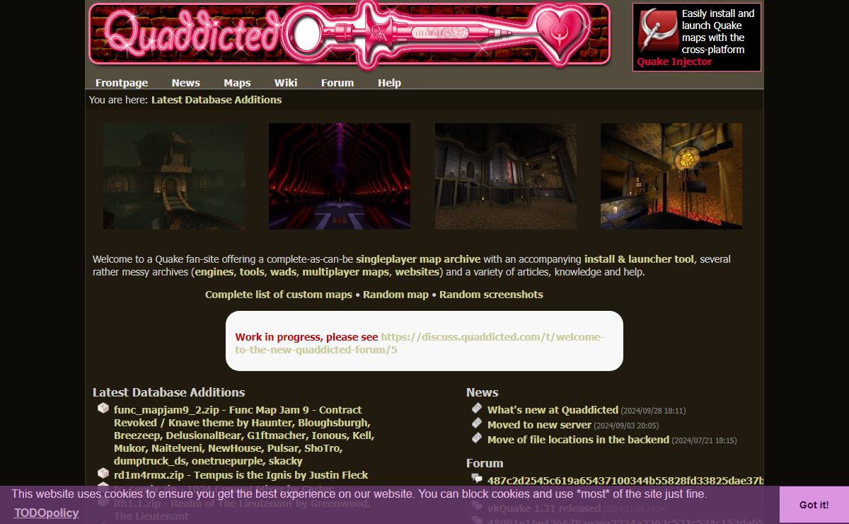 Latest Database Additions - Quaddicted.com
