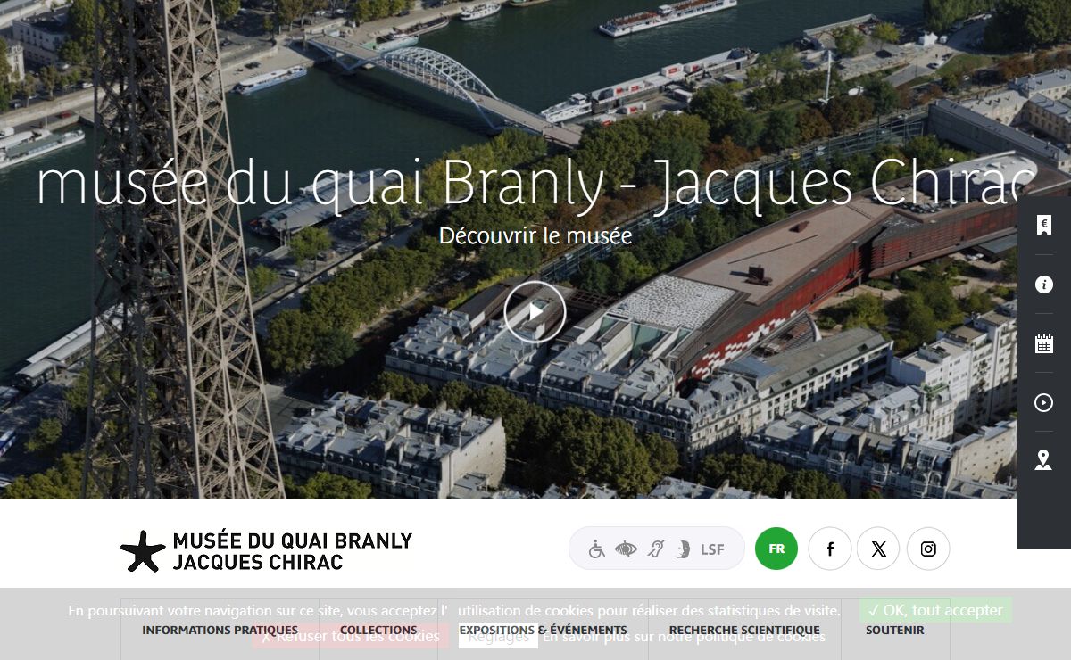 Accueil - musée du quai Branly - Jacques Chirac