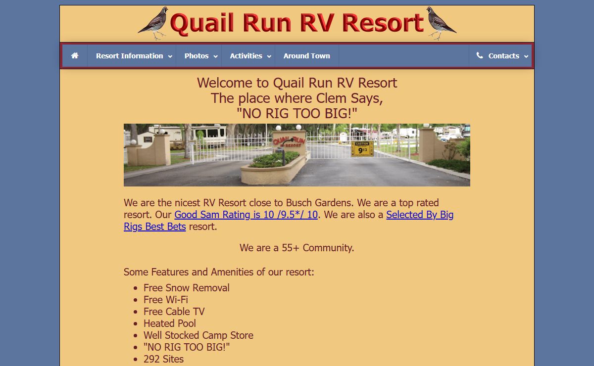 Welcome to Quail Run RV Resort