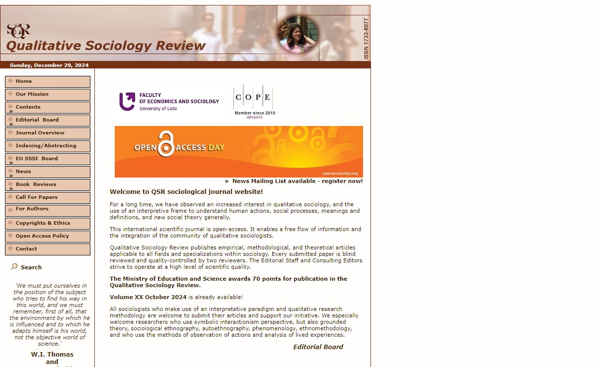 Qualitative Sociology Review