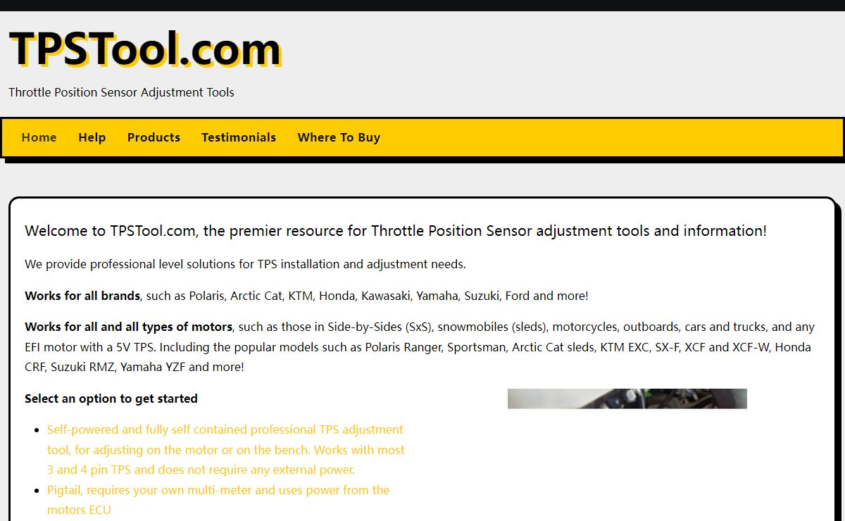 TPSTool.com – Throttle Position Sensor Adjustment Tools