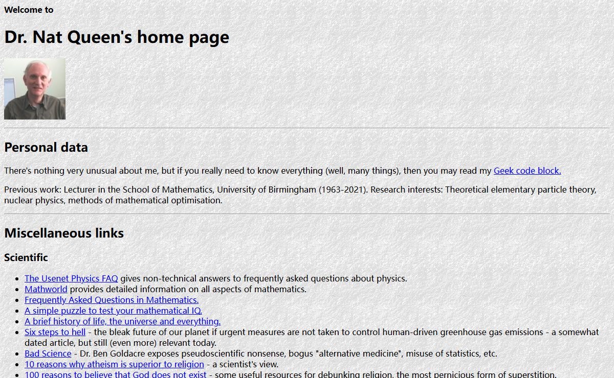 Nat Queen's home page