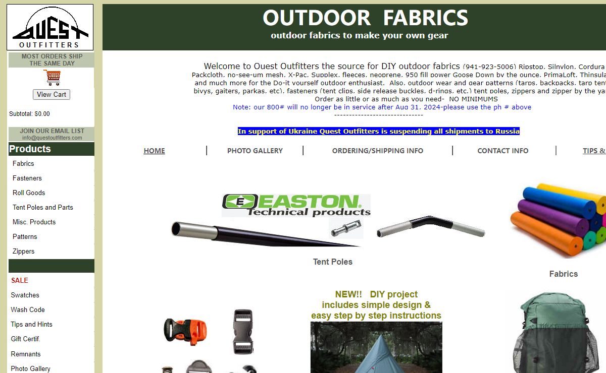 Quest Outfitters - Outdoor Fabrics