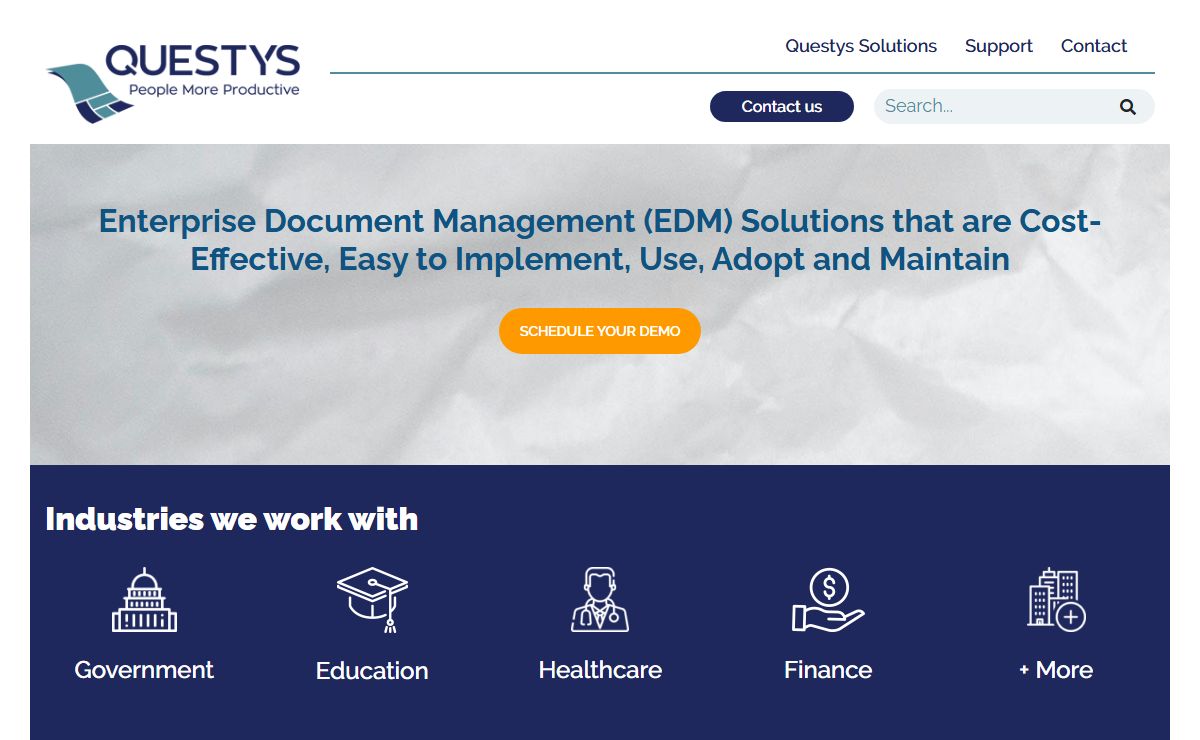 Enterprise Document Solutions | Workflow Automation | Questys, Inc. - Questys
