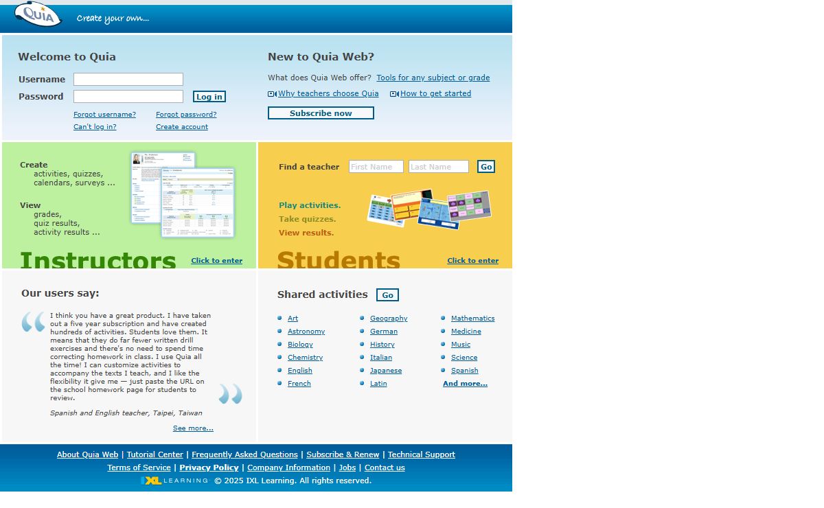 Quia - Quia Web