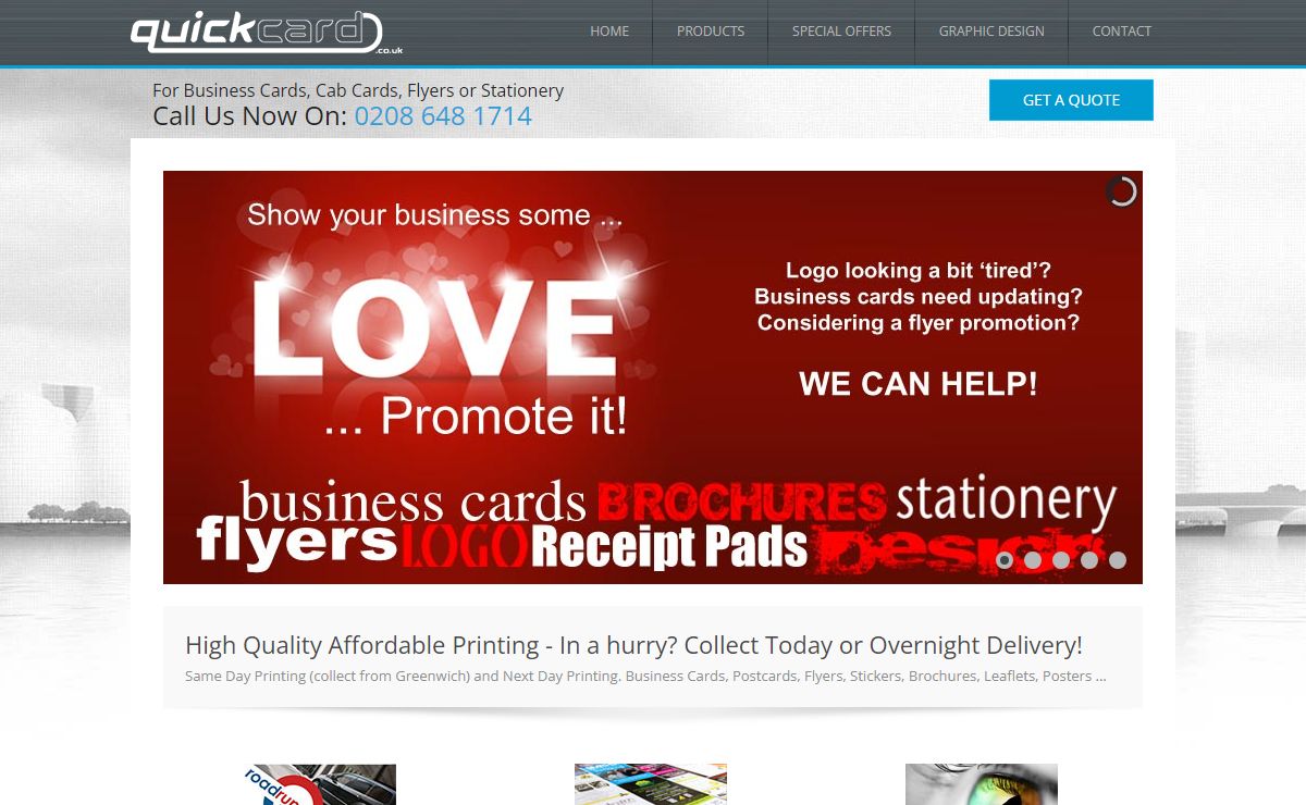 Quickcard.co.uk: Taxi Card Printing, Business Cards, Leaflets, Next Day Printing, Same Day Printing in Greenwich, Print designs, Flyers, Labels, Posters, Banners.