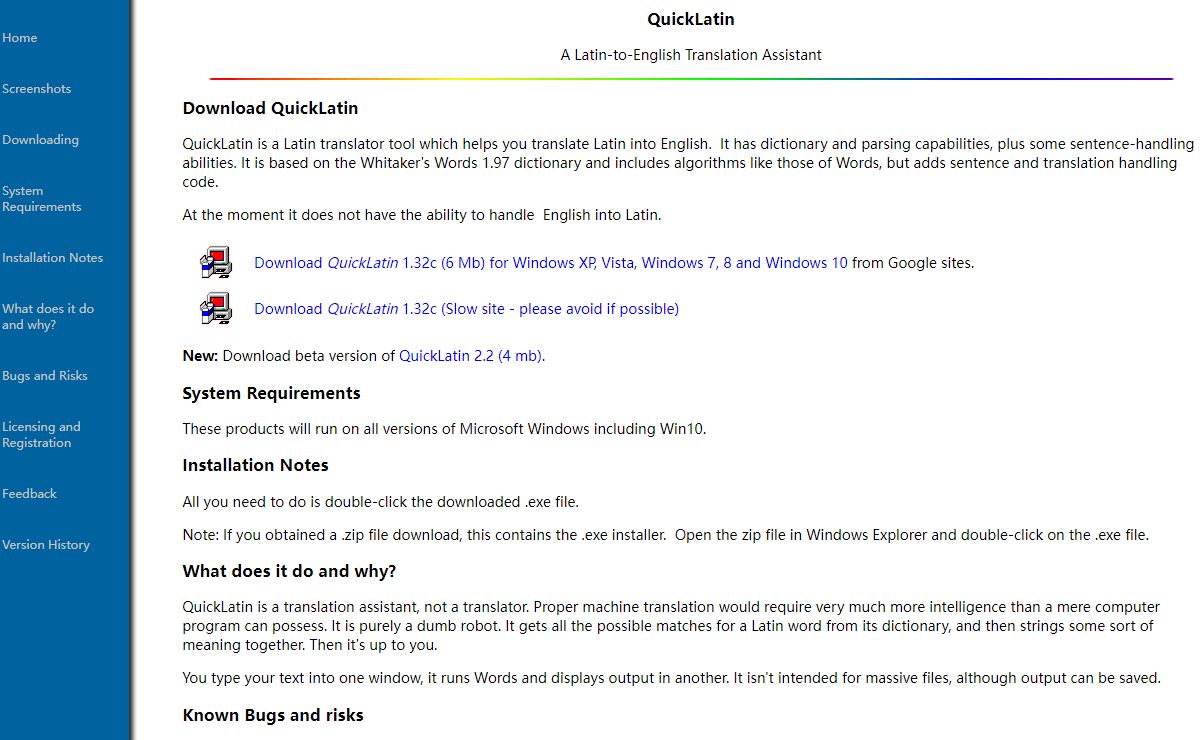 QuickLatin - the premier Latin to English Translation tool