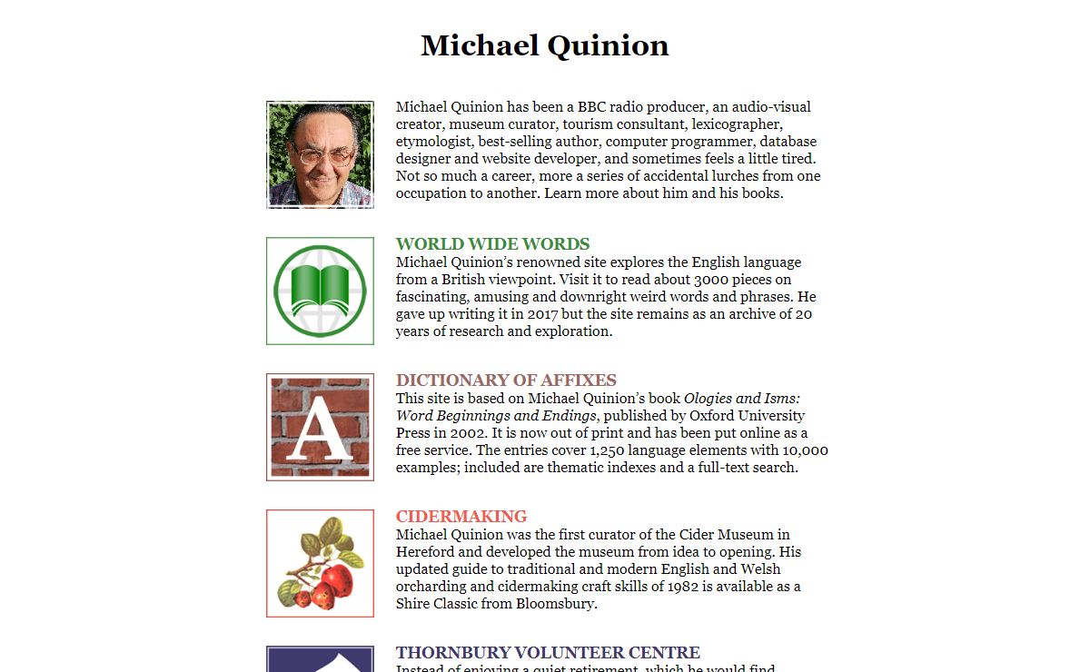 Michael Quinion's website