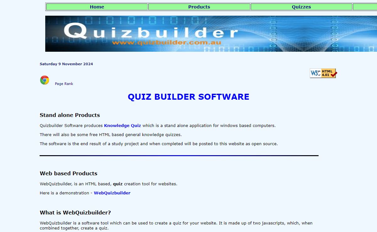 Quizbuilder - Free Website Quizes