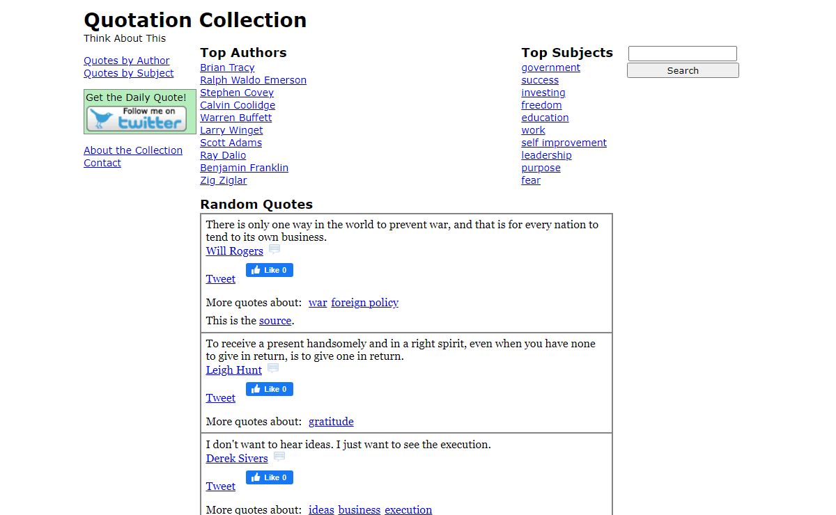 Quotation Collection | Think About This