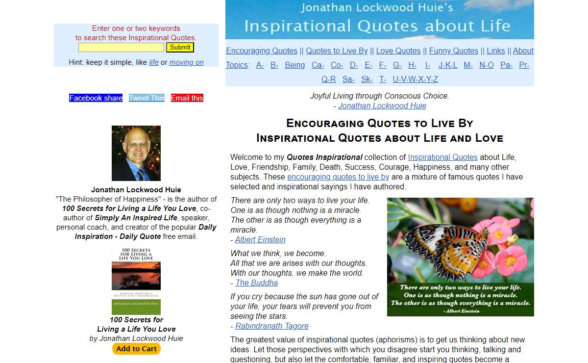 Encouraging and Inspirational Quotes about Life