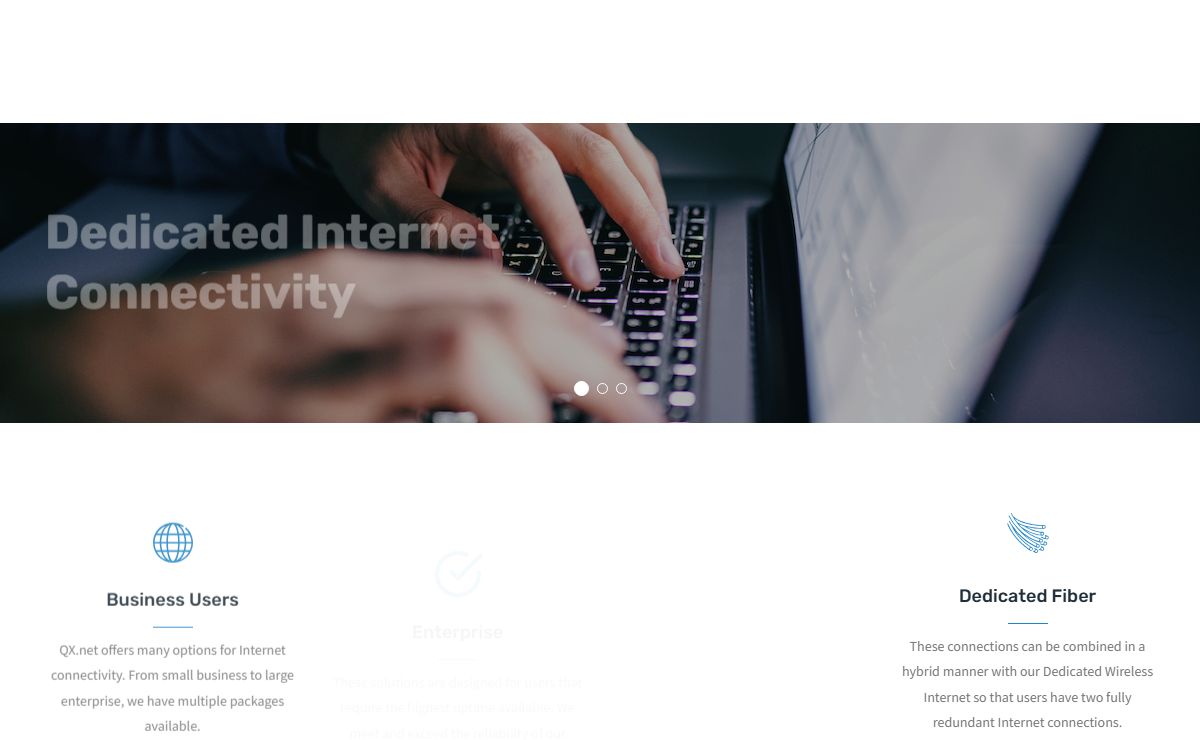 Business Internet and Communications Services QX.Net Colocation, Hosting and Email