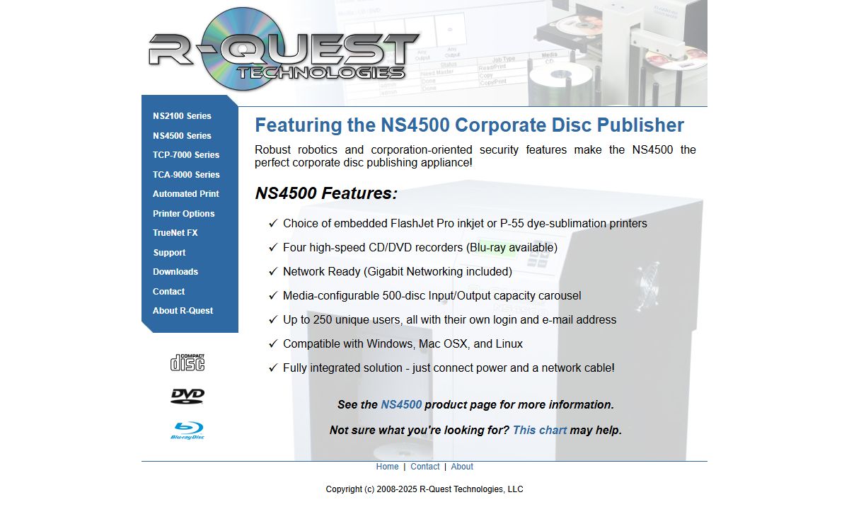 R-Quest Technologies - Home of Quality CD/DVD Duplicators, Publishers, and Printers