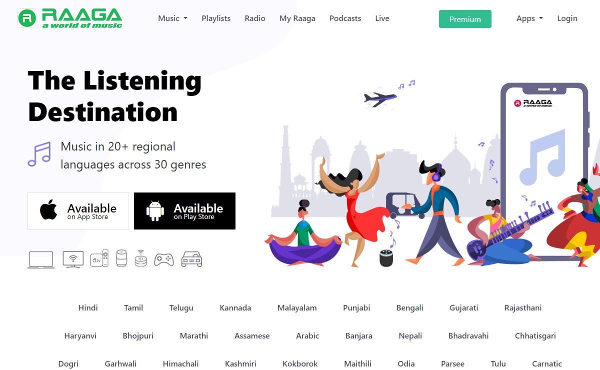 Raaga - Hindi Tamil Telugu Malayalam Kannada Punjabi Bengali Gujarati Marathi Rajasthani Songs MP3 downloads music videos