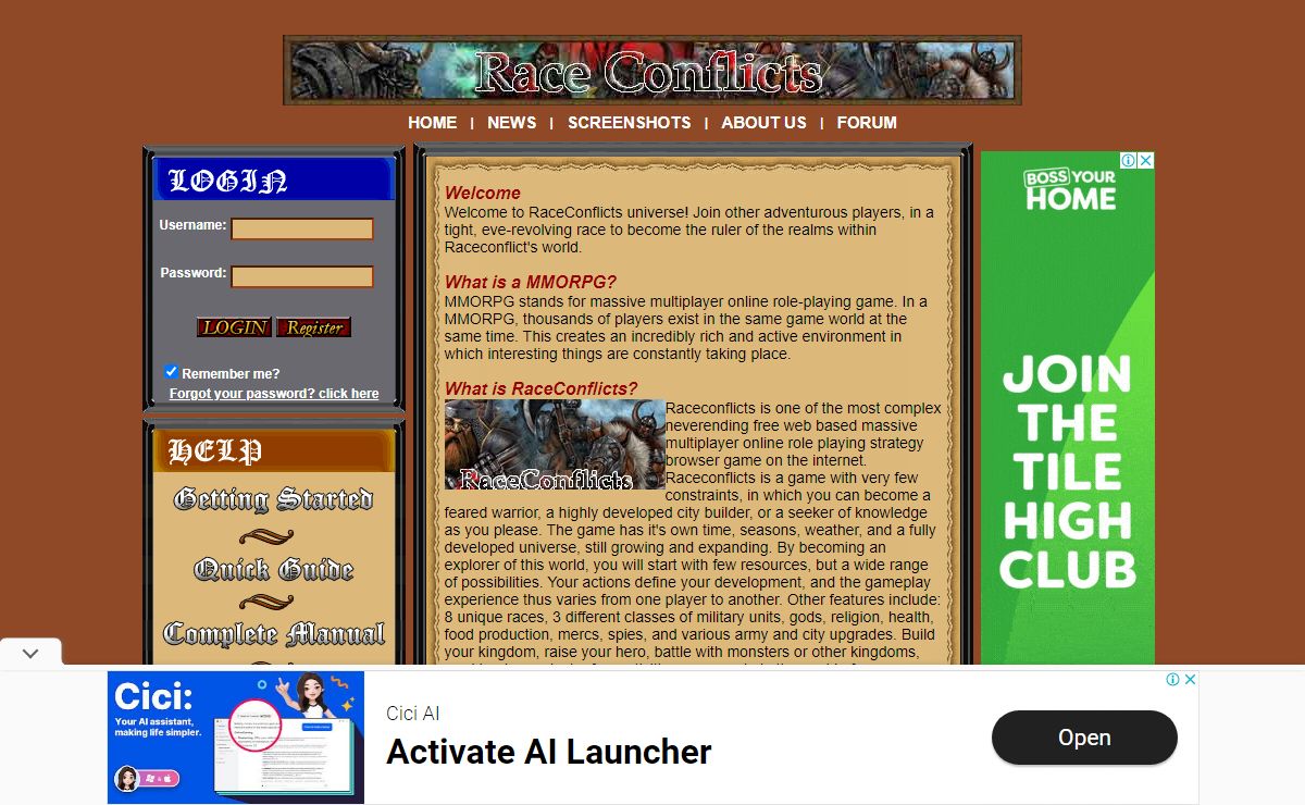 Raceconflicts Online - Free mmorpg web based strategy browser game