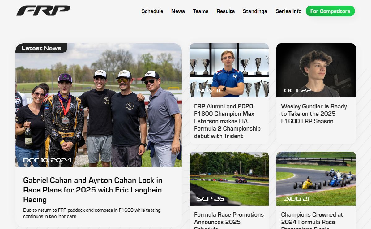 Formula Race Promotions | F1600, F2000, & Atlantic
