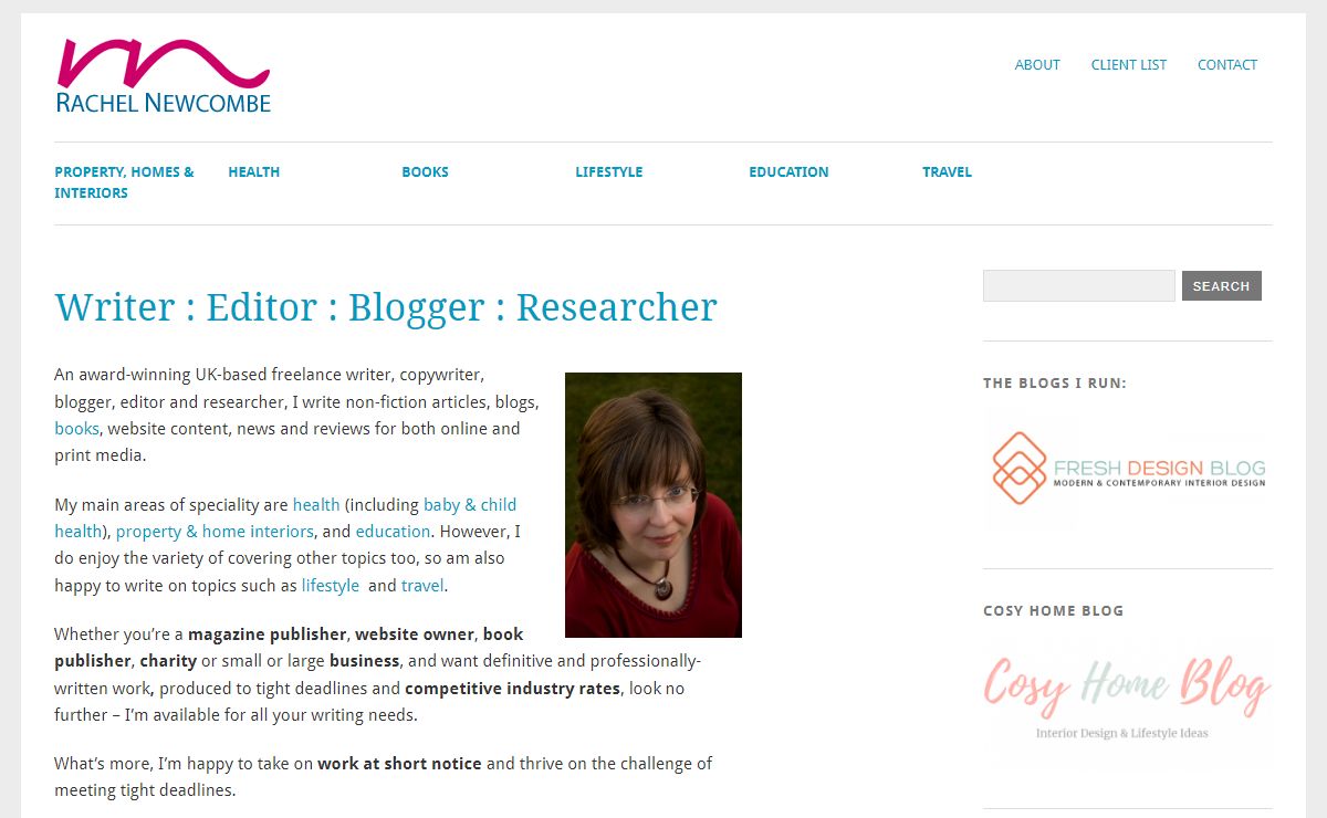 Writer : Editor : Blogger : Researcher | Rachel Newcombe