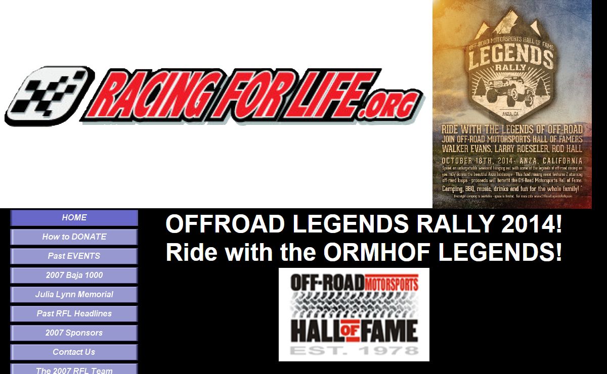 Racing For Life HOME