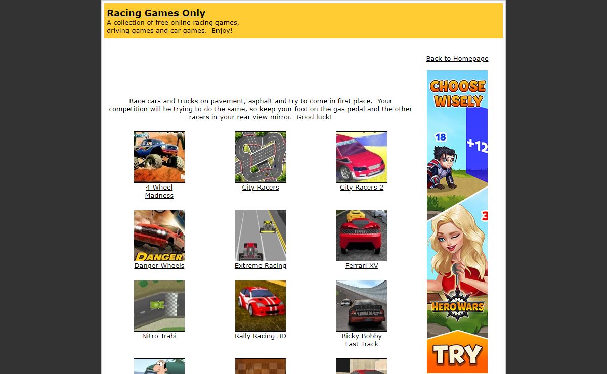 Racing Games & Car Games
