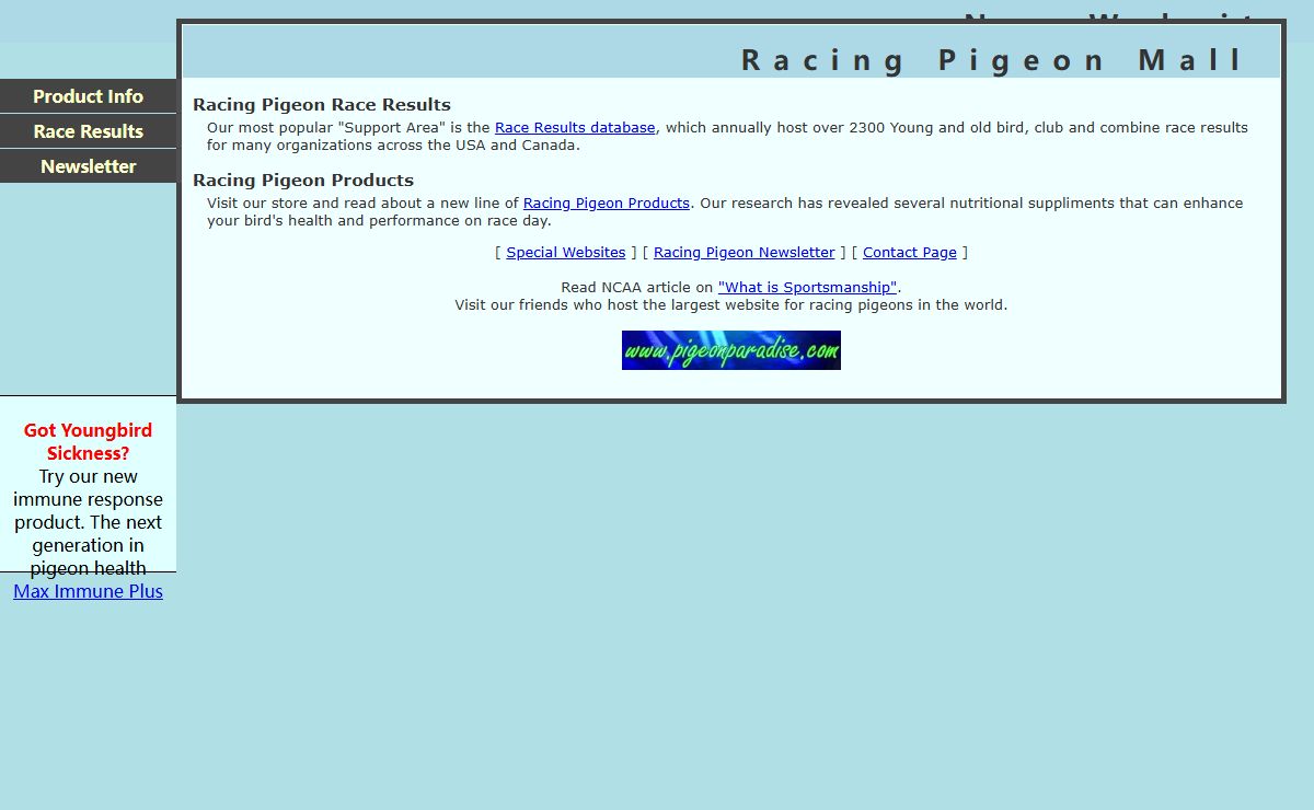 The Meeting Place for the Racing Pigeon Sport