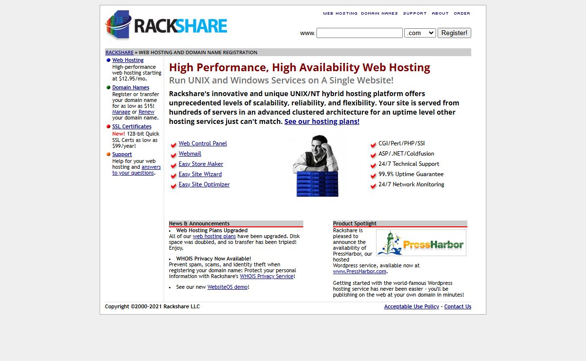 RackShare.Com: Web Hosting and Domain Name Registration