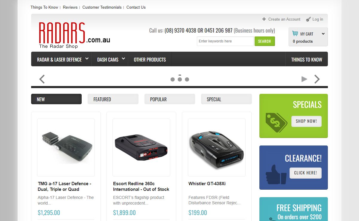 The Radar Shop - Radar Detectors & Dash Cams
