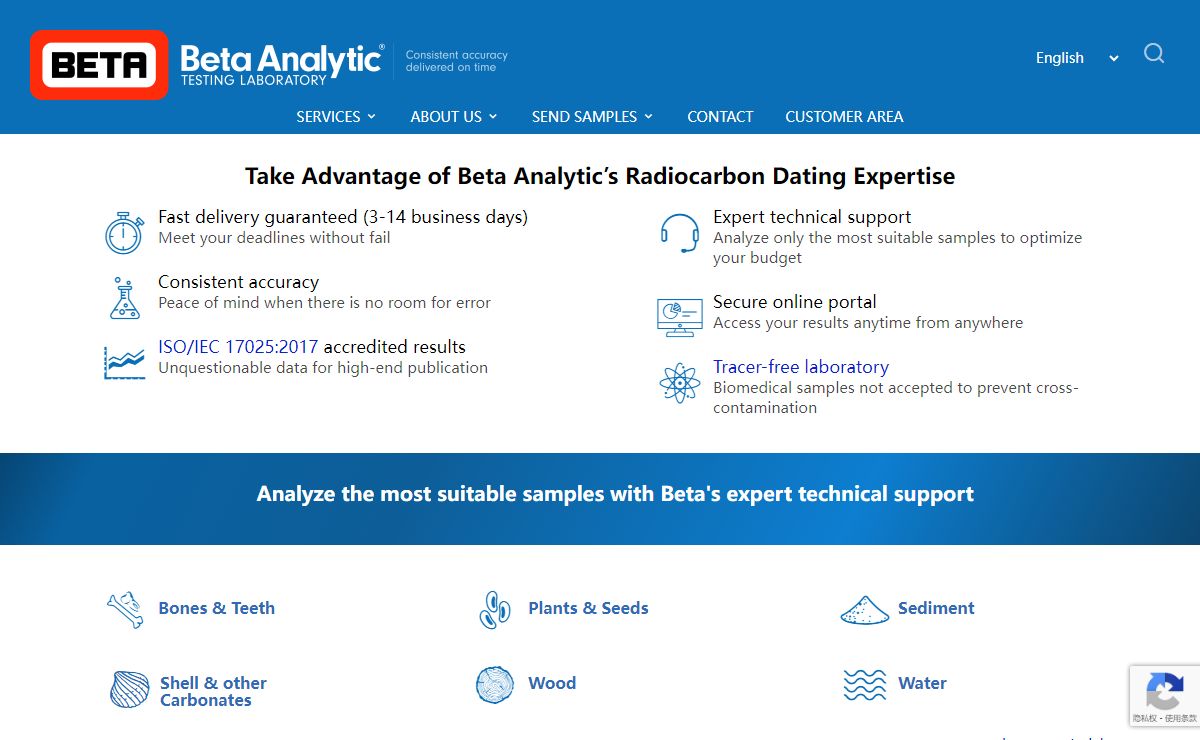 Beta Analytic Carbon Dating Service, Stable Isotope Analysis