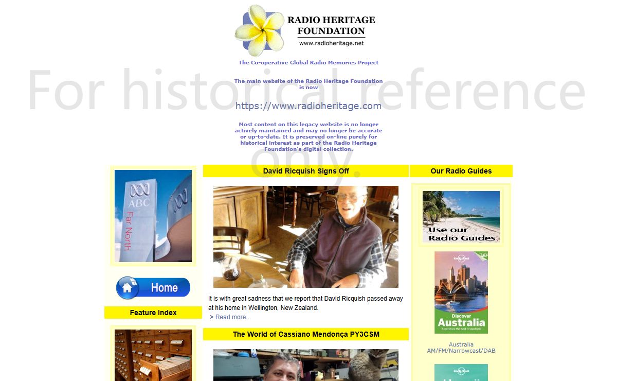 Radio Heritage Foundation - Home