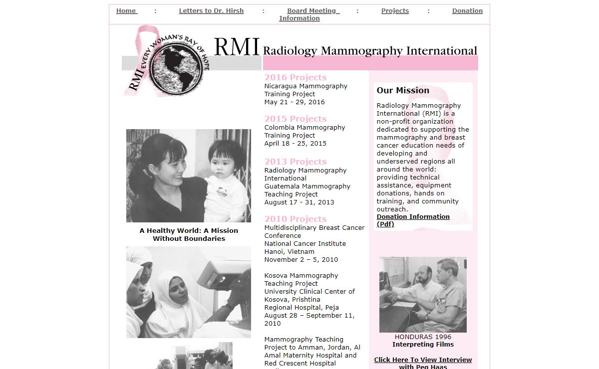 Radiology Mammography International - Fighting Breast Cancer in Underdeveloped Countries.