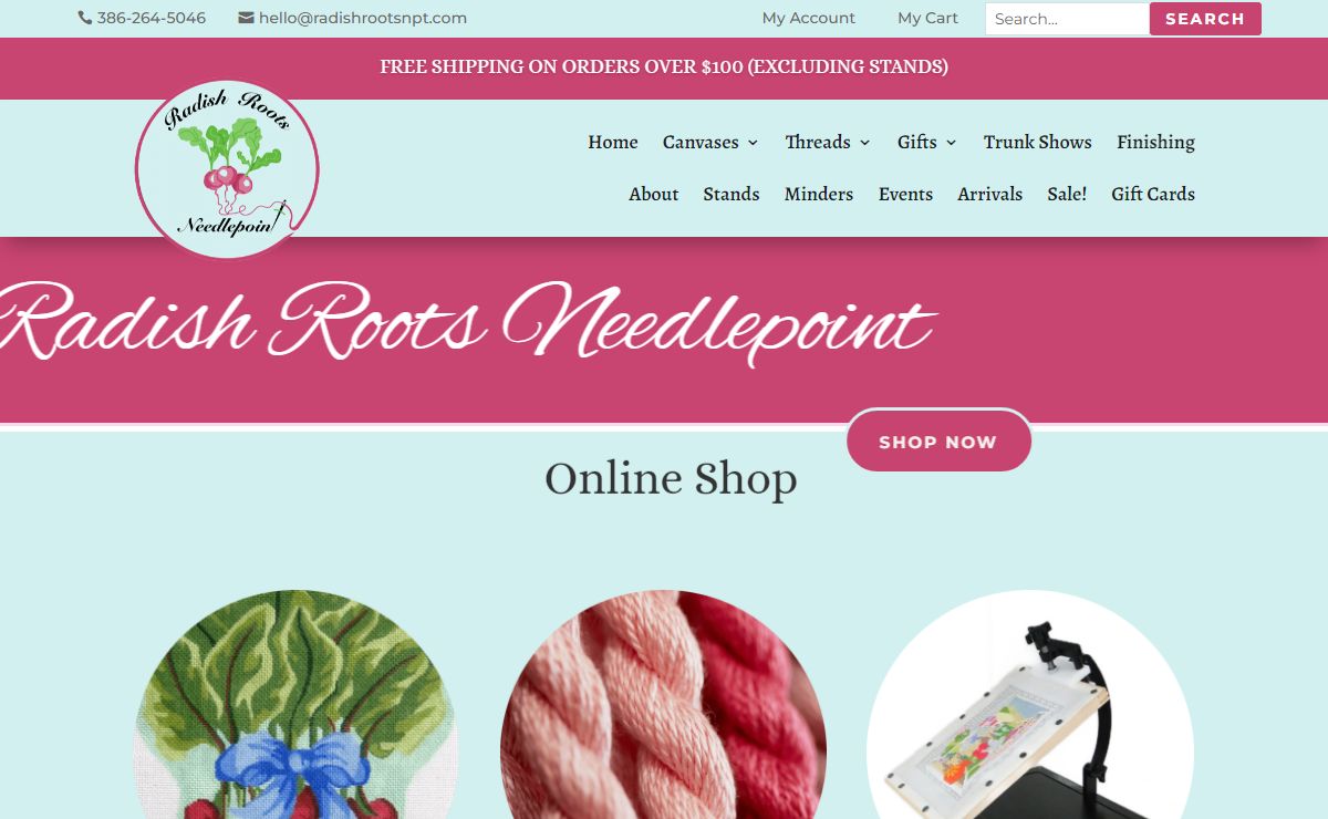 Radish Roots Needlepoint | Radish Roots Needlepoint