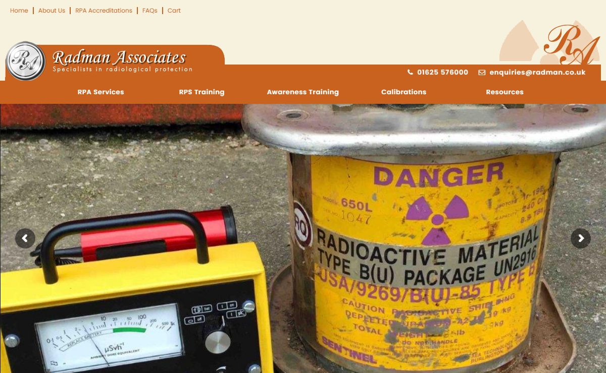 Radman Associates | Radiation Protection Advisors to Industry and Research.