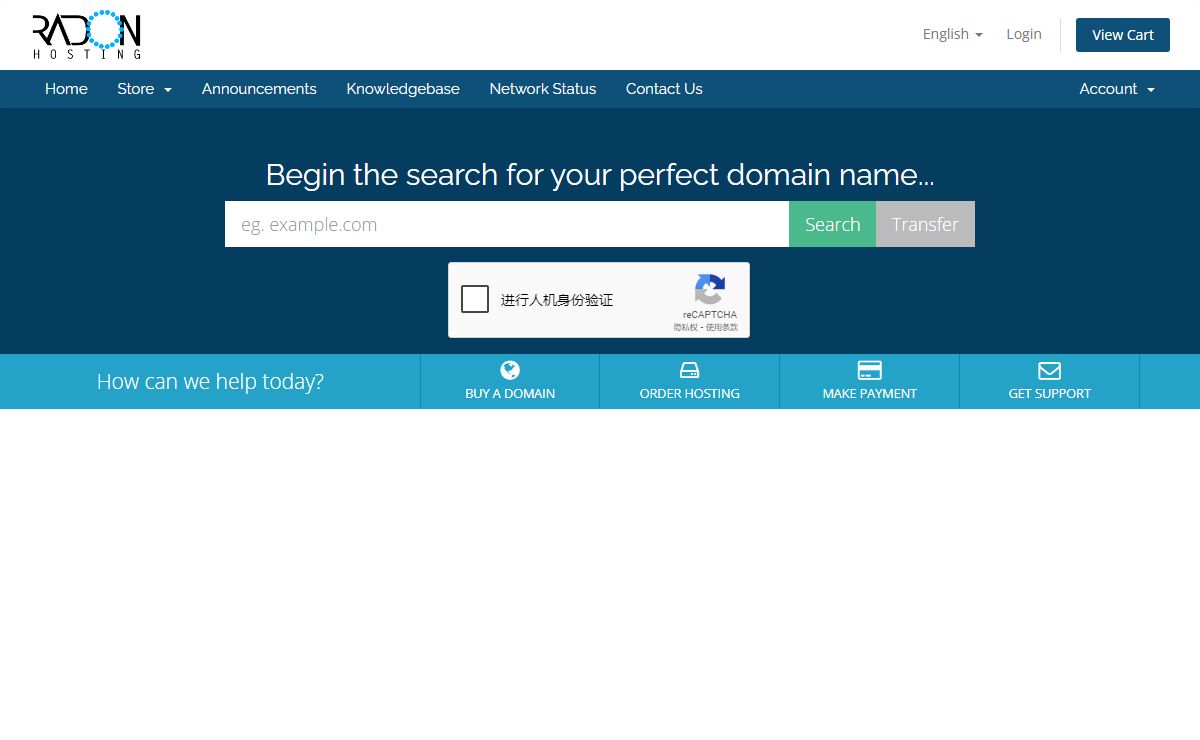 Portal Home - RadonHosting
