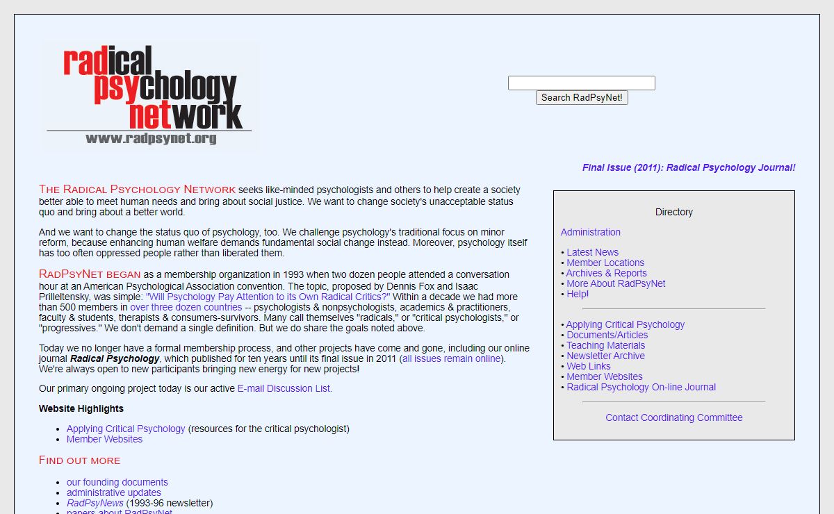 RadPsyNet: The Radical Psychology Network