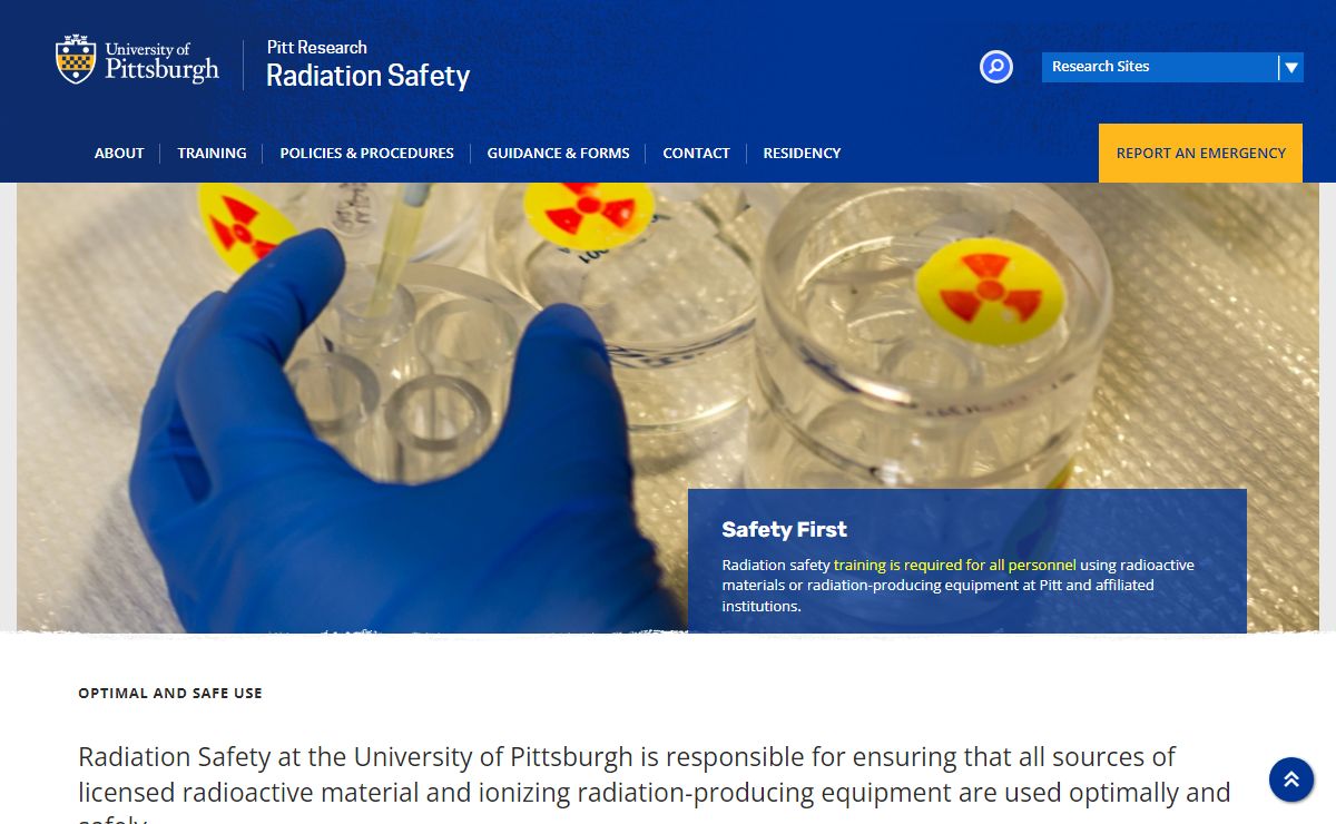 Home | Radiation Safety | University of Pittsburgh