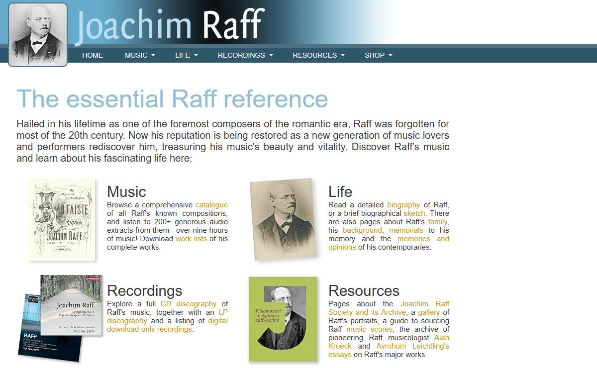 Joachim Raff: The essential Raff reference