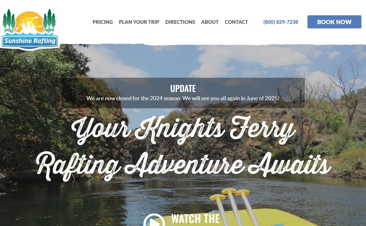 Sunshine Rafting | Knights Ferry Rafting | Stanislaus River Rafting