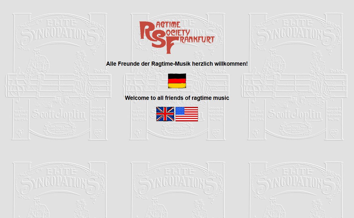 Willkommen Ragtime Freunde - Welcome Ragtime friends