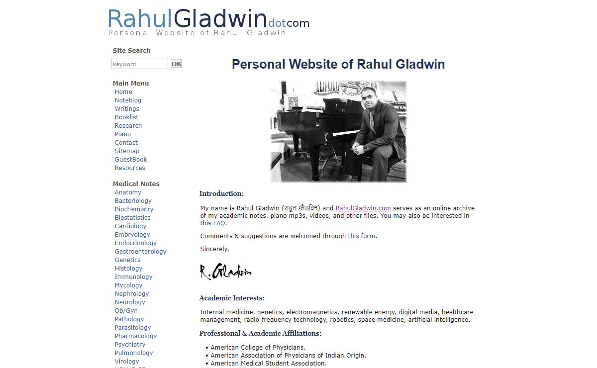 RahulGladwin.com: Personal Website of Rahul Gladwin
