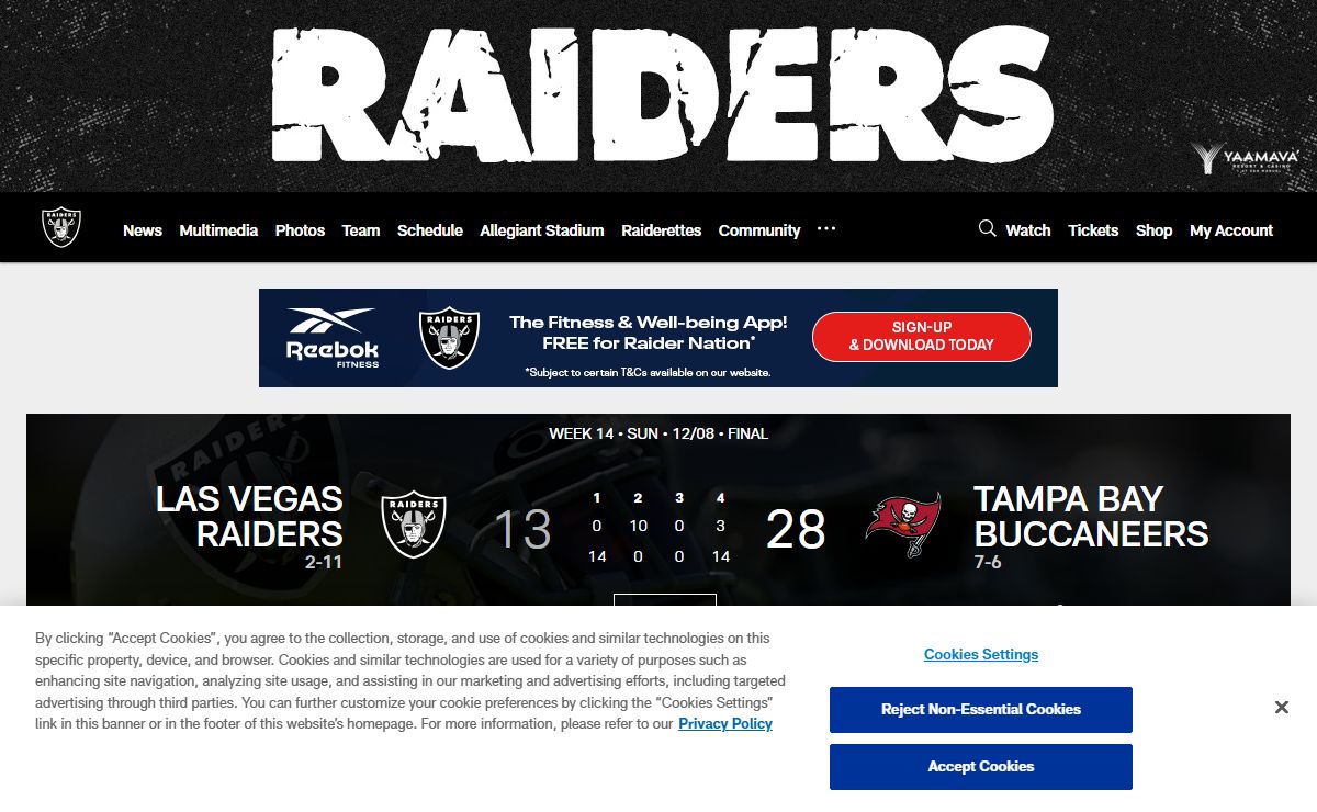 Raiders.com | Las Vegas Raiders Official Team Website