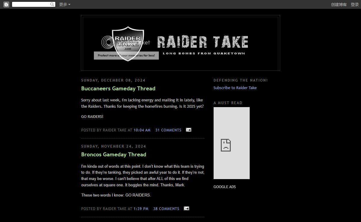 Raider Take - The Original Oakland Raiders Blog