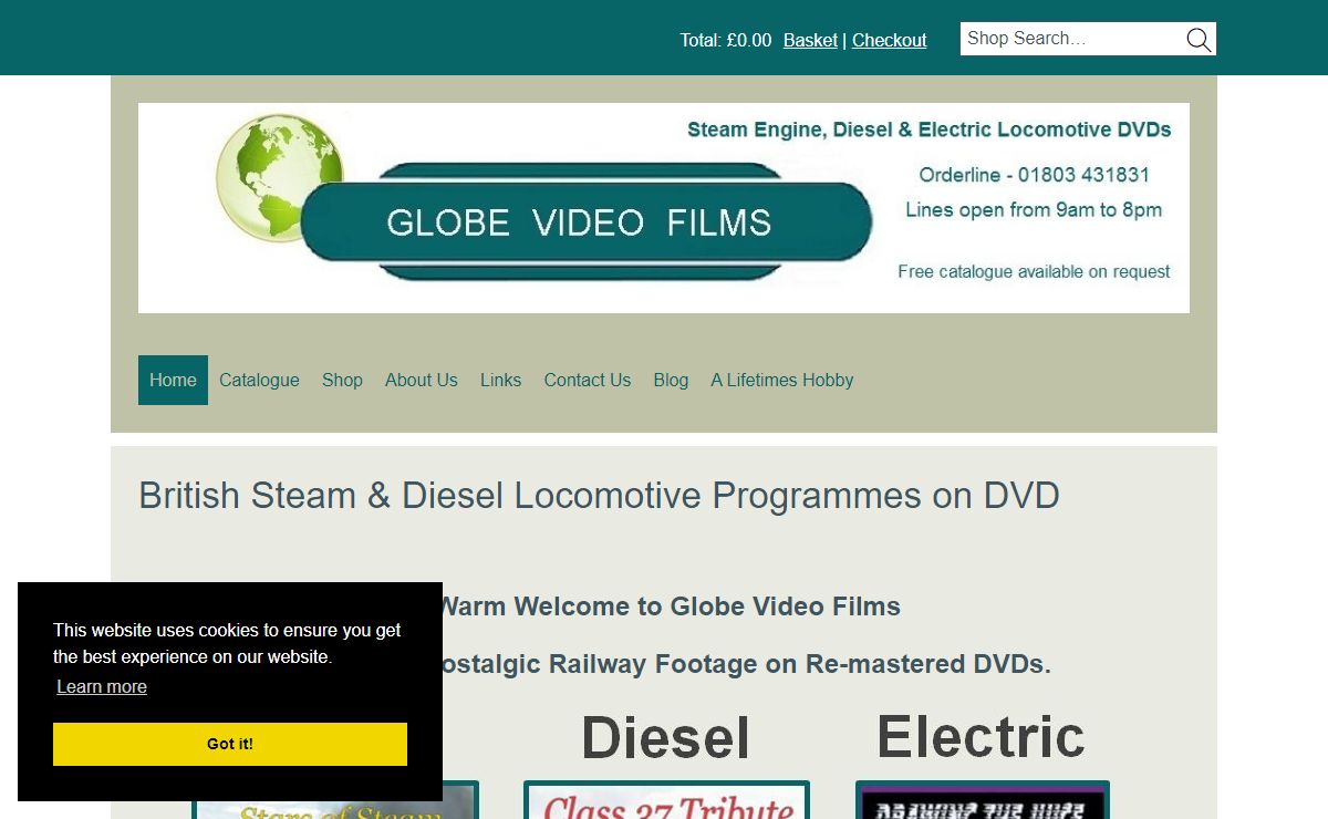 GLOBE VIDEO FILMS for Steam, Diesel and Electric Railway DVDs | Nostalgic Railwayana